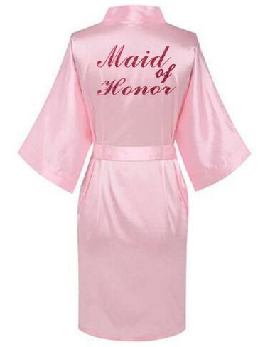 Custom Satin Silk robes Gown Wedding Bride - The Suggestion Store