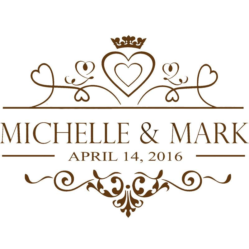 Wedding Floor Vinyl Sticker, Party Decor Custom Name & Date - The Suggestion Store