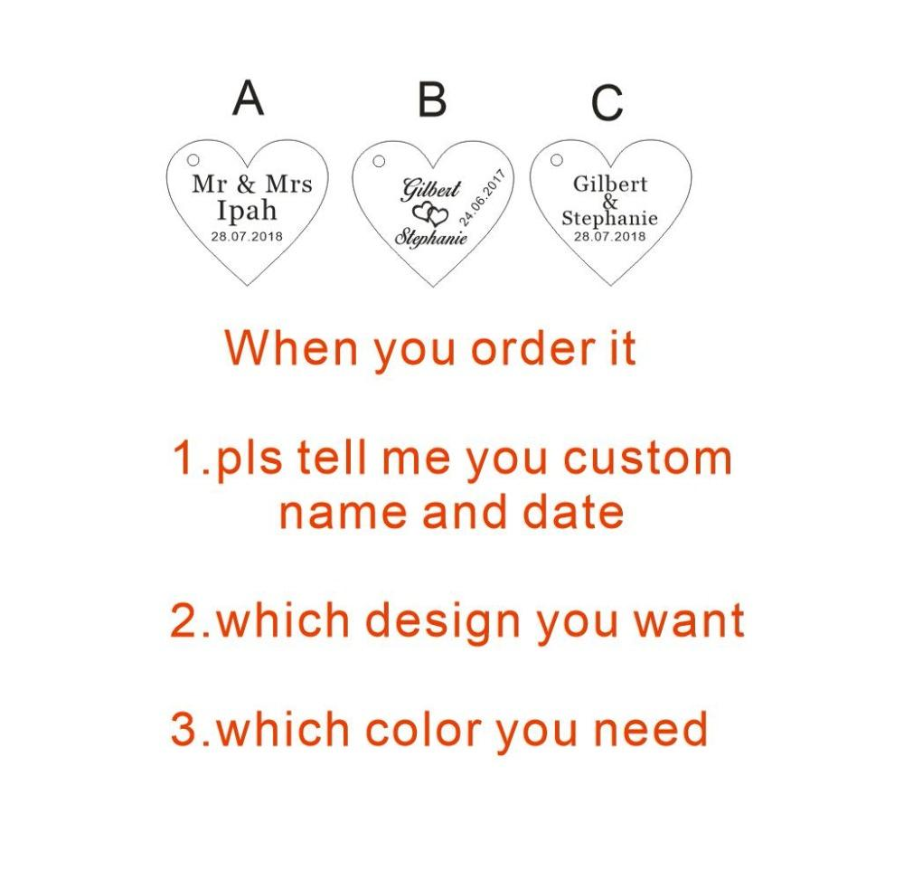 50 pcs CUSTOM MIRROR HEARTS AFTER WEDDING GIFTS - The Suggestion Store