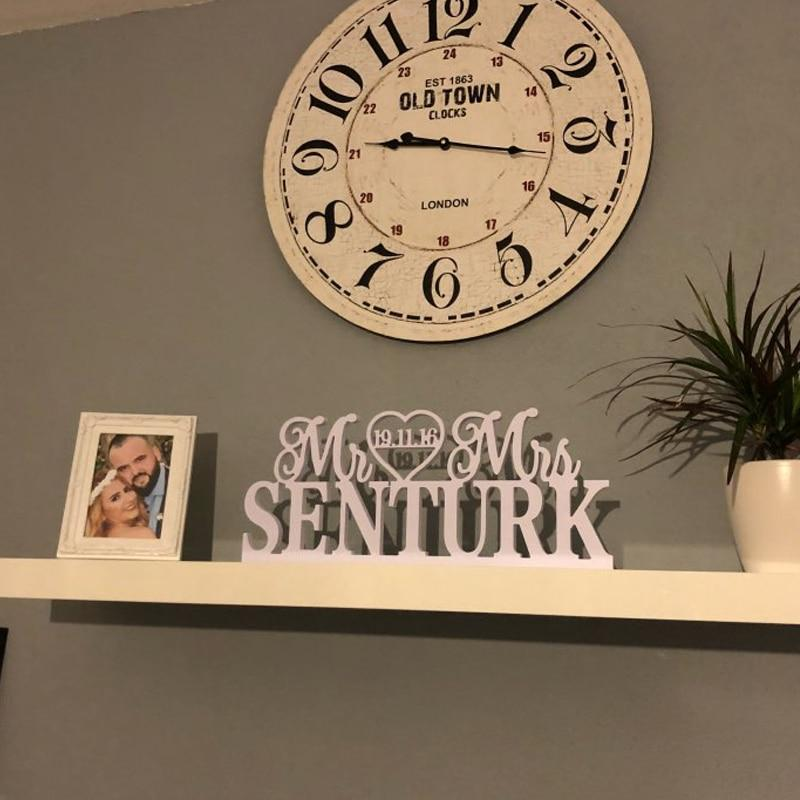 Wedding Centerpiece Decoration Custom MR & MRS And Date - The Suggestion Store