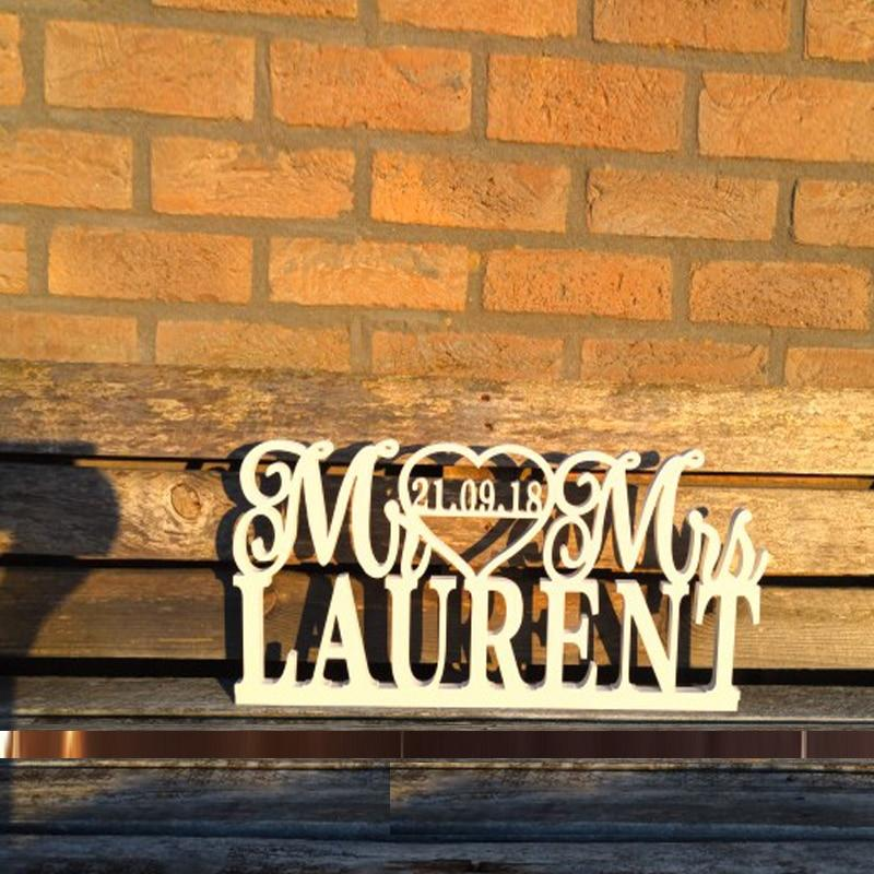 Wedding Centerpiece Decoration Custom MR & MRS And Date - The Suggestion Store