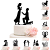Cake Topper Wedding Acrylic Black - The Suggestion Store